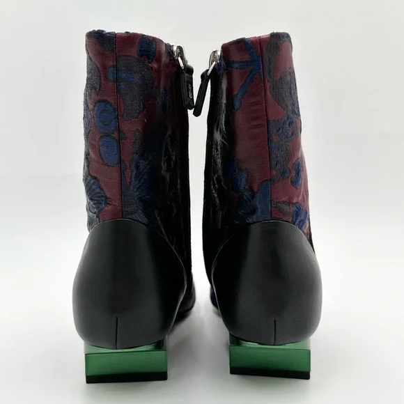 Kenzo Jacquard Pointed Toe Ankle Boots - Picture 7 of 15